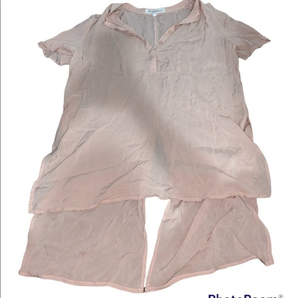 🔵 5/$25 Bcbg High Low W Slits Pink Top